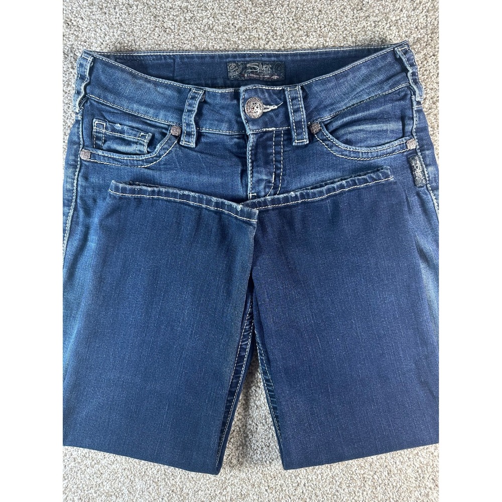 Silver Jeans Co Suki Mid Capri W28 L22.5 Medium Wash Denim L43934SSA344
